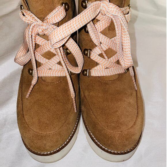 Cole Haan Zerogrand City Wedge Hiker Booties - Women's Size 8B - Carmel Leather - Picture 5 of 11